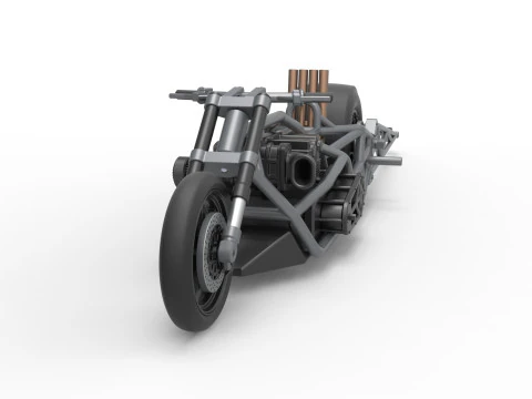 Top fuel dragster motorcycle Base Scale 1 to 25 3D Print Model