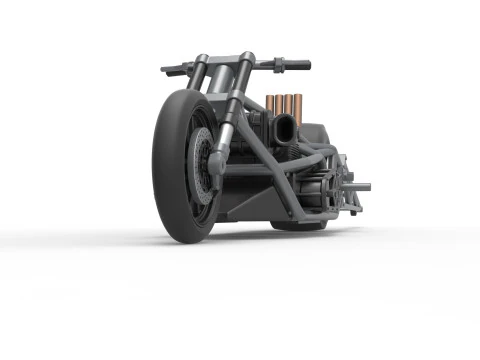 Top fuel dragster motorcycle Base Scale 1 to 25 3D Print Model