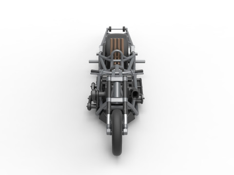 Top fuel dragster motorcycle Base Scale 1 to 25 3D Baskı Modeli