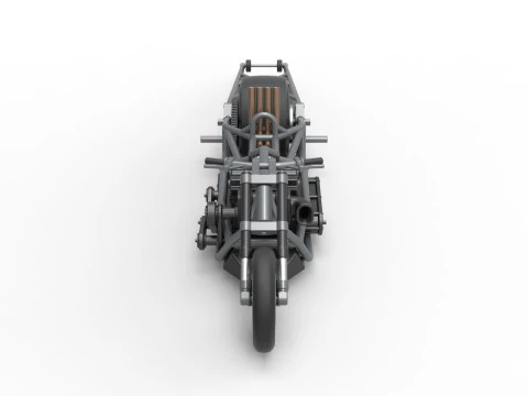 Top fuel dragster motorcycle Base Scale 1 to 25 3D Print Model
