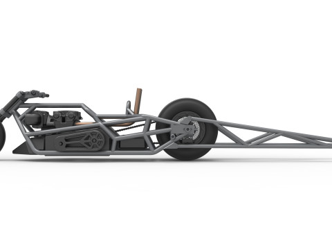Top fuel dragster motorcycle Base Scale 1 to 25 3D Baskı Modeli