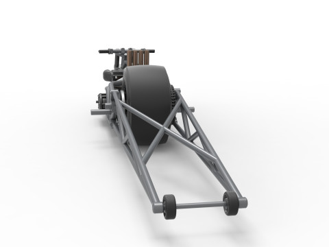 Top fuel dragster motorcycle Base Scale 1 to 25 3D Baskı Modeli