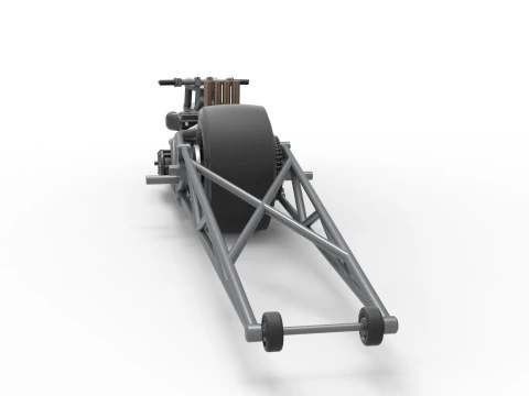 Top fuel dragster motorcycle Base Scale 1 to 25 3D Print Model