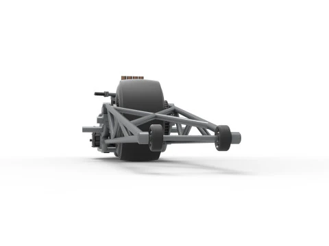 Top fuel dragster motorcycle Base Scale 1 to 25 3D Print Model