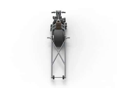 Top fuel dragster motorcycle Base Scale 1 to 25 3D Print Model