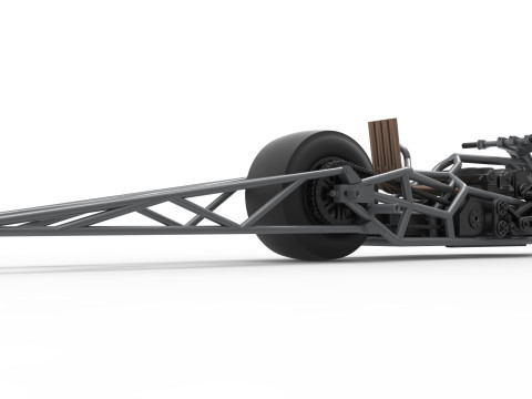 Top fuel dragster motorcycle Base Scale 1 to 25 3D Baskı Modeli