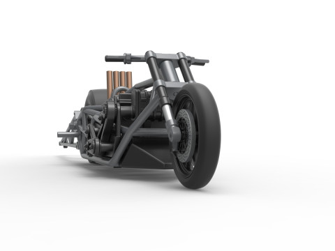 Top fuel dragster motorcycle Base Scale 1 to 25 3D Baskı Modeli