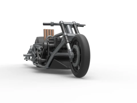Top fuel dragster motorcycle Base Scale 1 to 25 3D Print Model