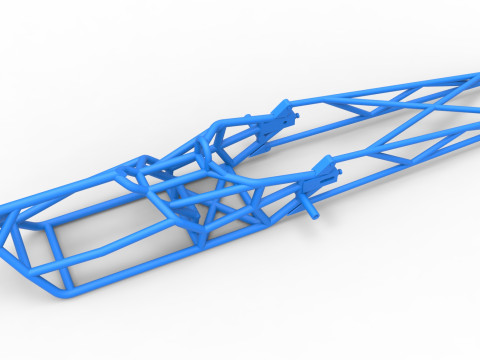 Frame of Top fuel dragster motorcycle Scale 1 to 25 3D-Druckmodell