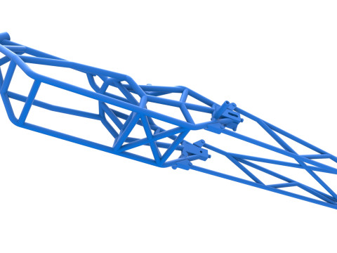 Frame of Top fuel dragster motorcycle Scale 1 to 25 3D-Druckmodell