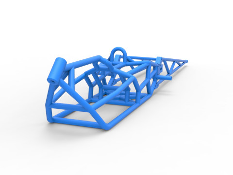 Frame of Top fuel dragster motorcycle Scale 1 to 25 3D-Druckmodell