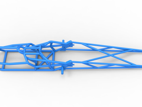 Frame of Top fuel dragster motorcycle Scale 1 to 25 3D-Druckmodell