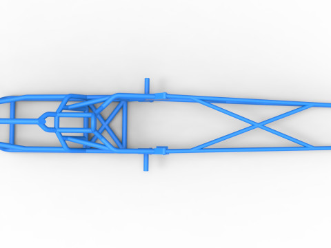 Frame of Top fuel dragster motorcycle Scale 1 to 25 3D-Druckmodell