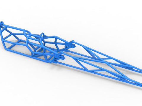 Frame of Top fuel dragster motorcycle Scale 1 to 25 3D-Druckmodell