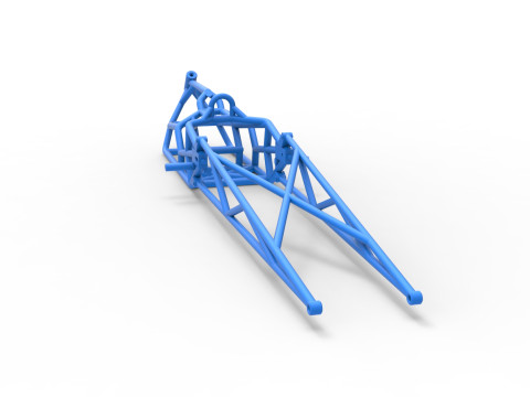 Frame of Top fuel dragster motorcycle Scale 1 to 25 3D-Druckmodell