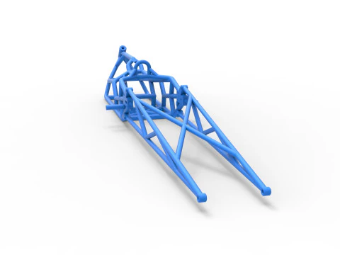 Frame of Top fuel dragster motorcycle Scale 1 to 25 3D Print Model