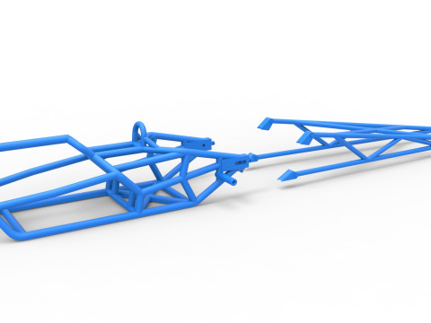 Frame of Top fuel dragster motorcycle Scale 1 to 25 3D-Druckmodell