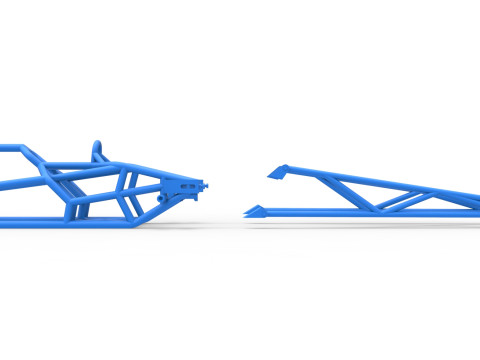 Frame of Top fuel dragster motorcycle Scale 1 to 25 3D-Druckmodell