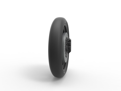 Front wheel of Top fuel dragster motorcycle Scale 1 to 25 3D Принт Модель