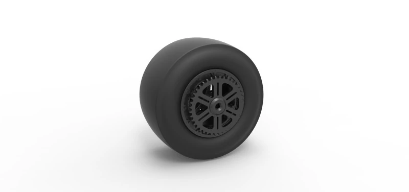 Rear wheel of Top fuel dragster motorcycle Scale 1 to 25 3D Print Model .c4d .max .obj .3ds .fbx .stl .blend 