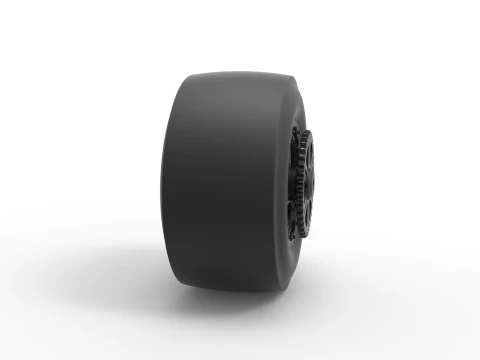 Rear wheel of Top fuel dragster motorcycle Scale 1 to 25 3D Print Model