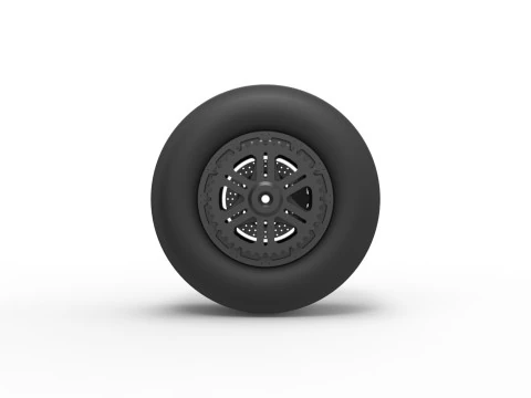 Rear wheel of Top fuel dragster motorcycle Scale 1 to 25 3D Print Model