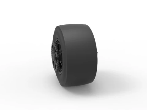 Rear wheel of Top fuel dragster motorcycle Scale 1 to 25 3D Print Model