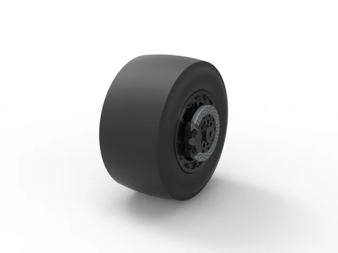 Rear wheel of Top fuel dragster motorcycle Scale 1 to 25 3D Print Model