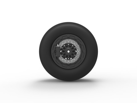 Rear wheel of Top fuel dragster motorcycle Scale 1 to 25 3D प्रिंट मॉडल