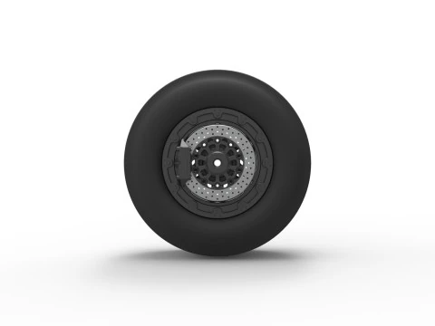 Rear wheel of Top fuel dragster motorcycle Scale 1 to 25 3D Print Model