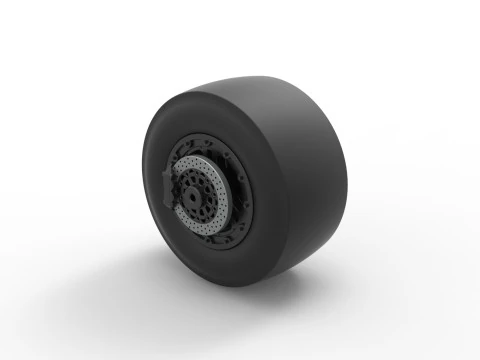 Rear wheel of Top fuel dragster motorcycle Scale 1 to 25 3D Print Model