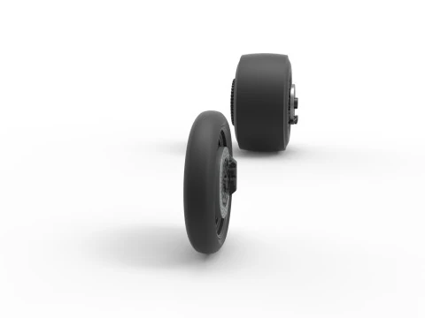Wheel Set of Top fuel dragster motorcycle Scale 1 to 25 3D Print Model