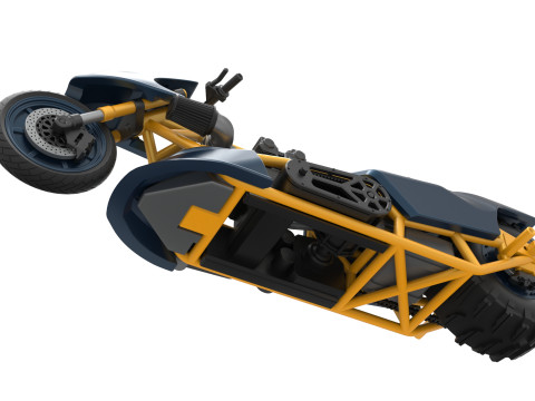 Top fuel Dirt dragster motorcycle Scale 1 to 25 3D Baskı Modeli