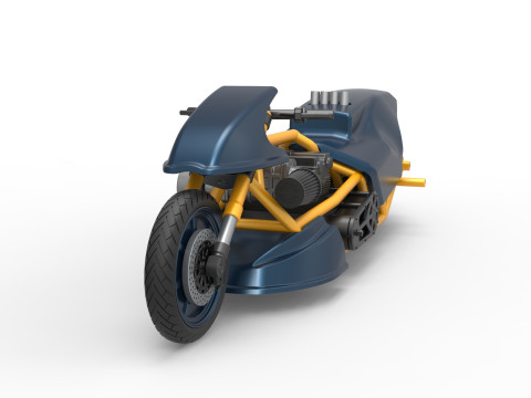 Top fuel Dirt dragster motorcycle Scale 1 to 25 3D Baskı Modeli