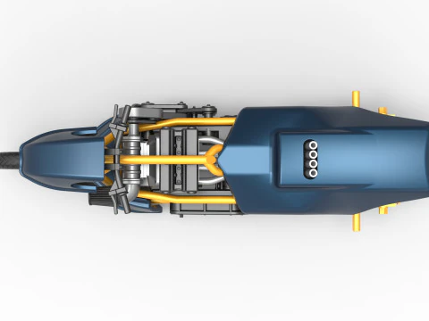 Top fuel Dirt dragster motorcycle Scale 1 to 25 3D Print Model
