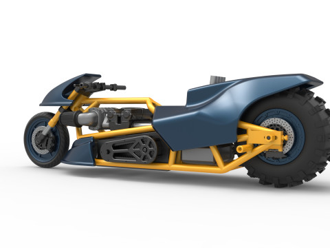 Top fuel Dirt dragster motorcycle Scale 1 to 25 3D Baskı Modeli
