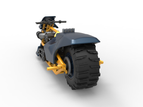 Top fuel Dirt dragster motorcycle Scale 1 to 25 3D Baskı Modeli