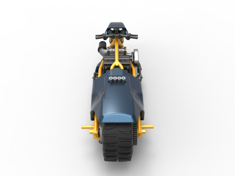 Top fuel Dirt dragster motorcycle Scale 1 to 25 3D Baskı Modeli