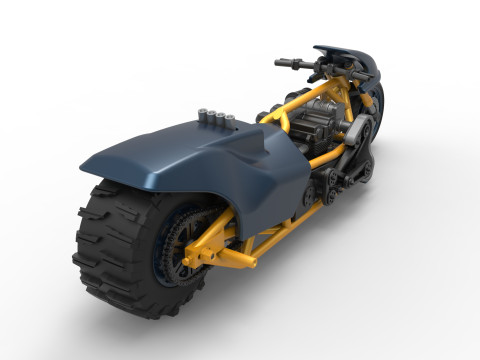 Top fuel Dirt dragster motorcycle Scale 1 to 25 3D Baskı Modeli