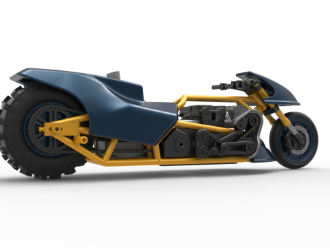 Top fuel Dirt dragster motorcycle Scale 1 to 25 3D Baskı Modeli