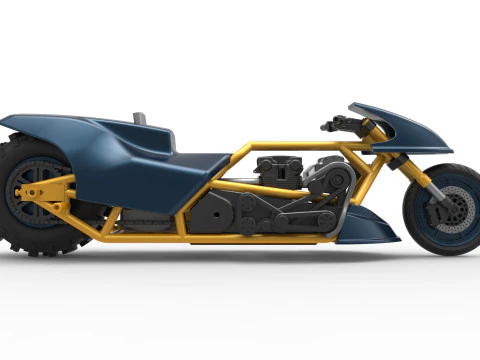 Top fuel Dirt dragster motorcycle Scale 1 to 25 3D Print Model