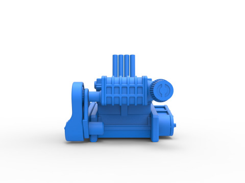 Engine of Top fuel Dirt dragster motorcycle Scale 1 to 25 3D-printmodel
