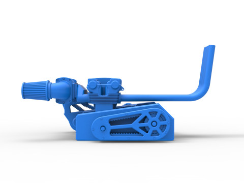 Engine of Top fuel Dirt dragster motorcycle Scale 1 to 25 3D-printmodel