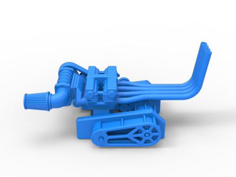 Engine of Top fuel Dirt dragster motorcycle Scale 1 to 25 3D-printmodel