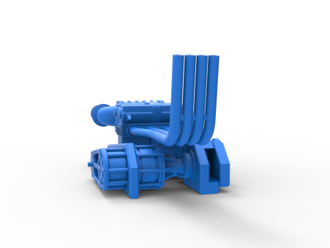 Engine of Top fuel Dirt dragster motorcycle Scale 1 to 25 3D-printmodel