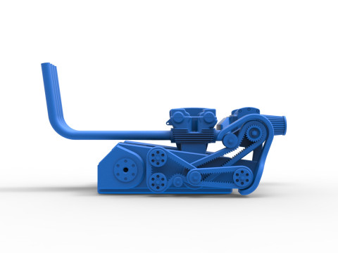 Engine of Top fuel Dirt dragster motorcycle Scale 1 to 25 3D-printmodel