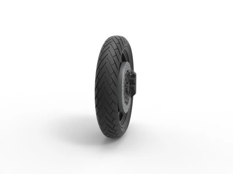 Front wheel of Top fuel Dirt dragster motorcycle Scale 1 to 25 3D Print Model