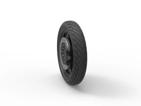 Front wheel of Top fuel Dirt dragster motorcycle Scale 1 to 25 3D Print Model