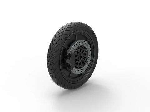 Front wheel of Top fuel Dirt dragster motorcycle Scale 1 to 25 3D Print Model
