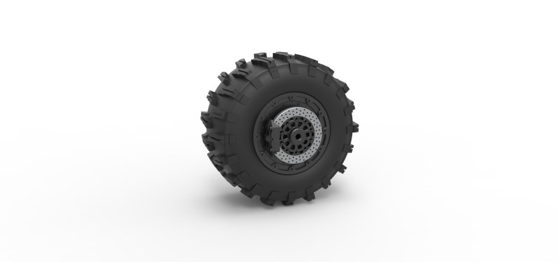 Rear wheel of Top fuel Dirt dragster motorcycle Scale 1 to 25 3D Принт Модель .c4d .max .obj .3ds .fbx .stl .blend 